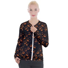 Jack O Lanterns Casual Zip Up Jacket by bloomingvinedesign