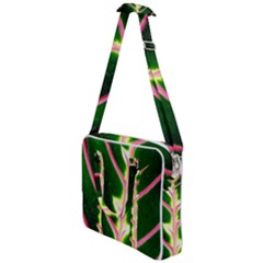 Exotic Green Leaf Cross Body Office Bag by Vaneshart