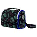 Tropical Leaves Pattern Satchel Shoulder Bag View1