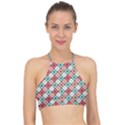 Romboidal Vector Pattern Racer Front Bikini Top View1