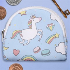 Unicorn Seamless Pattern Background Vector Horseshoe Style Canvas Pouch by Sobalvarro