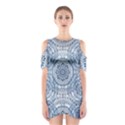 Boho Pattern Style Graphic Vector Shoulder Cutout One Piece Dress View1