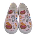 Cat Seamless Pattern Women s Canvas Slip Ons View1