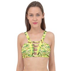 Ubrs Yellow Cage Up Bikini Top