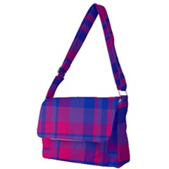 Bisexual Plaid Full Print Messenger Bag