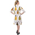 Pineapples Long Sleeve Mini Shirt Dress View2