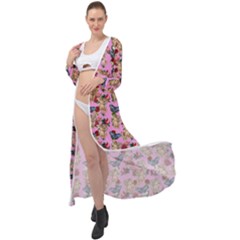 Angel Cherub Butterflies Pink Maxi Chiffon Beach Wrap