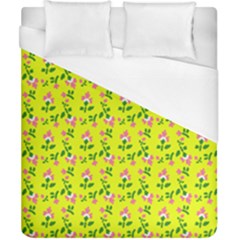 Carnation Pattern Yellow Duvet Cover (california King Size) by snowwhitegirl