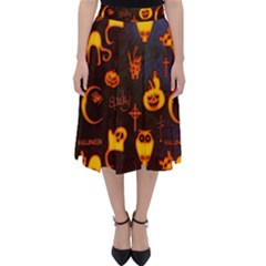 Funny Halloween Design Classic Midi Skirt by FantasyWorld7