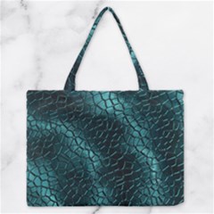 Texture Glass Network Glass Blue Zipper Medium Tote Bag by Vaneshart