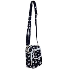 Gothic Cat Shoulder Strap Belt Bag by Valentinaart