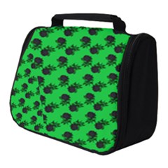 Black Rose Green Full Print Travel Pouch (small) by snowwhitegirl