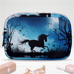 Wonderful Unicorn Silhouette In The Night Make Up Pouch (small) by FantasyWorld7