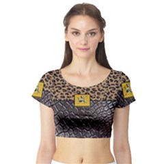 Cougar By Traci K Short Sleeve Crop Top by tracikcollection