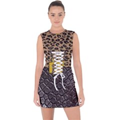 Cougar By Traci K Lace Up Front Bodycon Dress