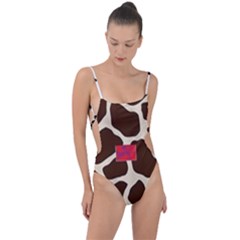 Giraffe By Traci K Tie Strap One Piece Swimsuit by tracikcollection