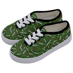 Pepe The Frog Face Pattern Green Kekistan Meme Kids  Classic Low Top Sneakers by snek