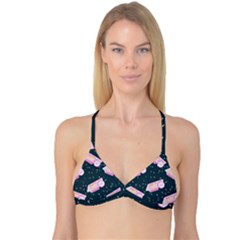 Dunkaroos Funfetti Print Dark Blue 1 Reversible Tri Bikini Top