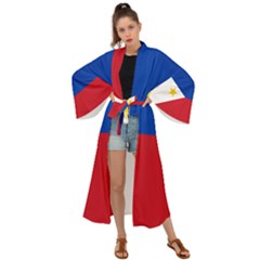 Philippines Flag Filipino Flag Maxi Kimono by FlagGallery