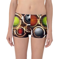 Sport Ball Tennis Golf Football Boyleg Bikini Bottoms by HermanTelo