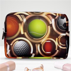 Sport Ball Tennis Golf Football Make Up Pouch (medium) by HermanTelo