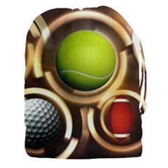 Sport Ball Tennis Golf Football Drawstring Pouch (3xl) by HermanTelo