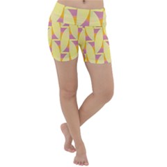 Yellow Pink Lightweight Velour Yoga Shorts by HermanTelo