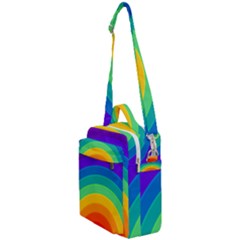 Rainbow Background Colorful Crossbody Day Bag by HermanTelo