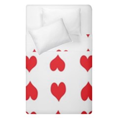 Heart Red Love Valentines Day Duvet Cover Double Side (single Size) by HermanTelo