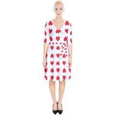 Heart Red Love Valentines Day Wrap Up Cocktail Dress by HermanTelo