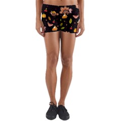 Thanksgiving Turkey Pattern Yoga Shorts