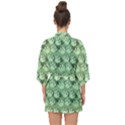 Pattern Texture Feet Dog Green Half Sleeve Chiffon Kimono View2