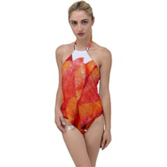 Tulip Watercolor Red And Black Stripes Go With The Flow One Piece Swimsuit