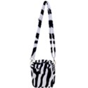 Wild Zebra pattern black and white Shoulder Strap Belt Bag View3