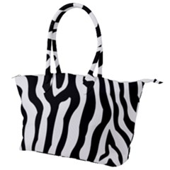 Wild Zebra Pattern Black And White Canvas Shoulder Bag by picsaspassion