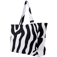 Wild Zebra Pattern Black And White Simple Shoulder Bag by picsaspassion