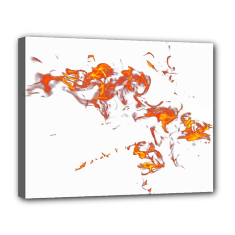 Can Walk On Fire, White Background Canvas 14  X 11  (stretched) by picsaspassion