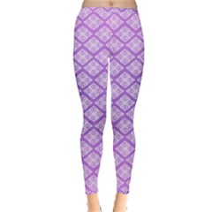 Pattern Texture Geometric Purple Inside Out Leggings by Mariart