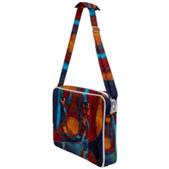 Abstract With Heart Cross Body Office Bag by bloomingvinedesign