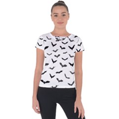 Bats Pattern Short Sleeve Sports Top  by Sobalvarro