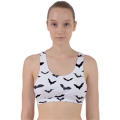 Bats Pattern Back Weave Sports Bra by Sobalvarro