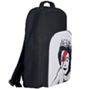 Banksy graffiti UK England God Save the Queen Elisabeth with David Bowie rockband face makeup Ziggy Stardust Double Compartment Backpack View2