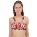 Pattern Flower Paper Cage Up Bikini Top View1