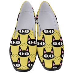 Cute Black Cat Pattern Women s Classic Loafer Heels by Valentinaart