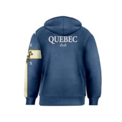 Quebec Flag Drapeau Québec Patriote Carillon Sacré-coeur Christian Catholic Old Vintage With Fleurs De Lys Kids  Pullover Hoodie by Quebec