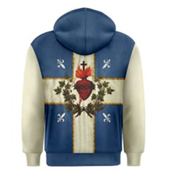 Quebec Flag Drapeau Québec Patriote Carillon Sacré-coeur Christian Catholic Old Vintage With Fleurs De Lys Men s Zipper Hoodie by Quebec