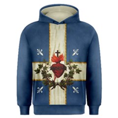 Quebec Flag Drapeau Québec Patriote Carillon Sacré-coeur Christian Catholic Old Vintage With Fleurs De Lys Men s Overhead Hoodie by Quebec