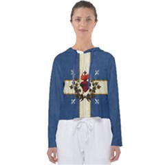 Quebec Flag Drapeau Québec Patriote Carillon Sacré-coeur Christian Catholic Old Vintage With Fleurs De Lys Women s Slouchy Sweat by Quebec