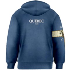 Quebec Flag Drapeau Québec Patriote Carillon Sacré-coeur Christian Catholic Old Vintage With Fleurs De Lys Kids  Zipper Hoodie Without Drawstring by Quebec