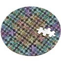 Abstrait Formes Colors Wooden Puzzle Round View2